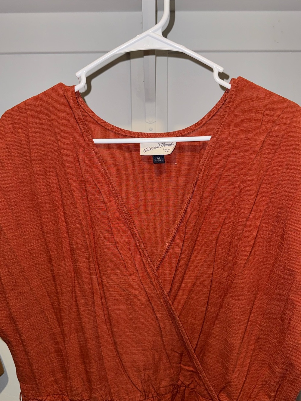 Universal Thread Rust Wrap Midi Dress - Picture 3 of 5